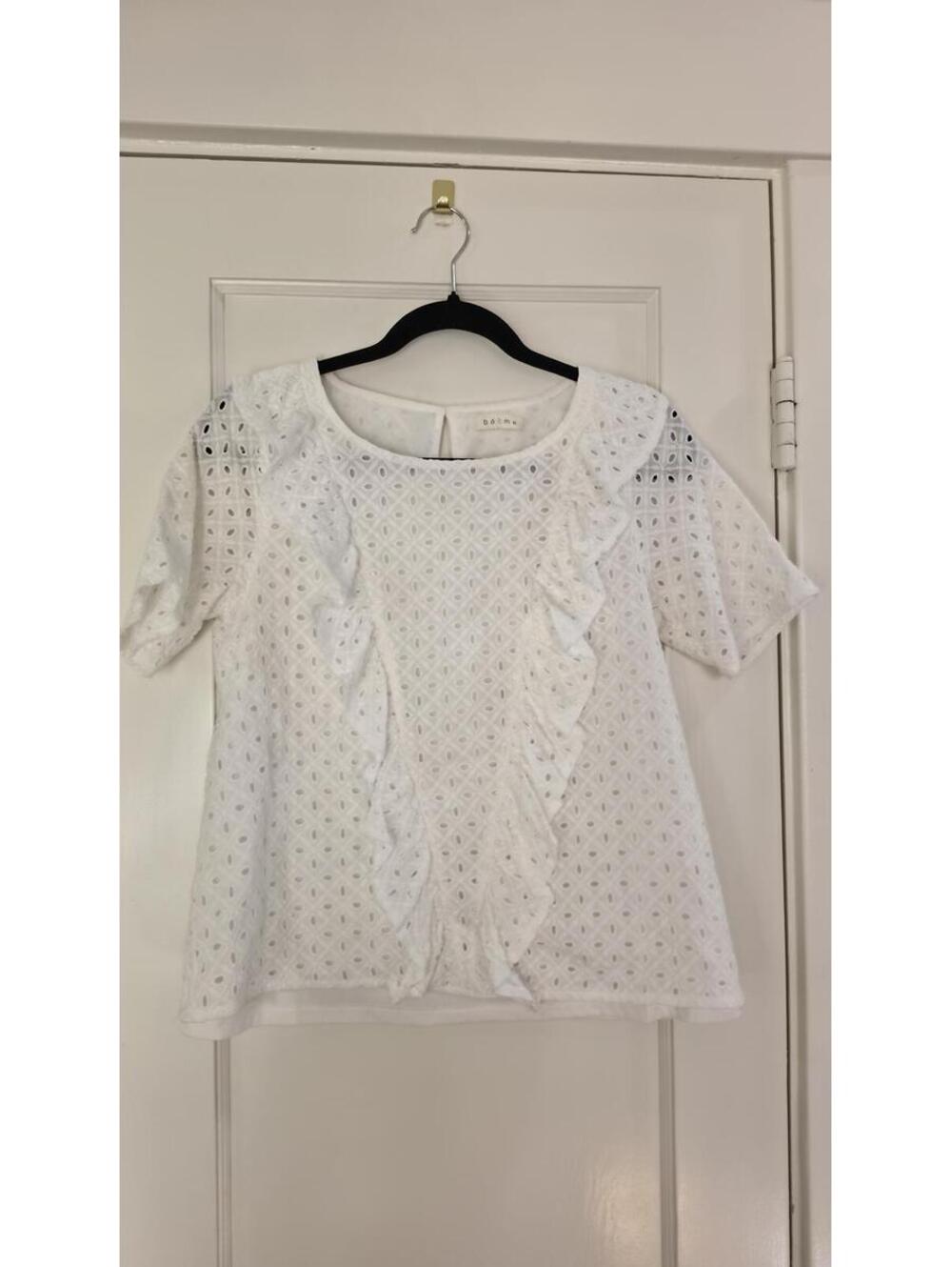 White Eyelet Top Bohme Medium